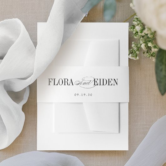 Bandeau De Faire-part Simple Elegant Timeless Typography Wedding