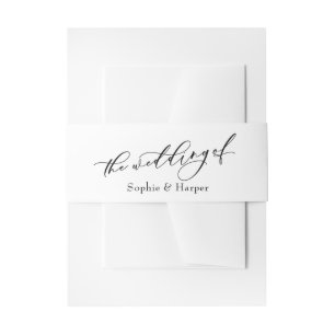Bandeau De Faire-part Simple Élégante Calligraphie De Luxe Le Mariage De
