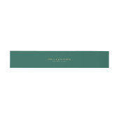 Bandeau De Faire-part Simple Emerald Green Noms Date Mariage (Plat)