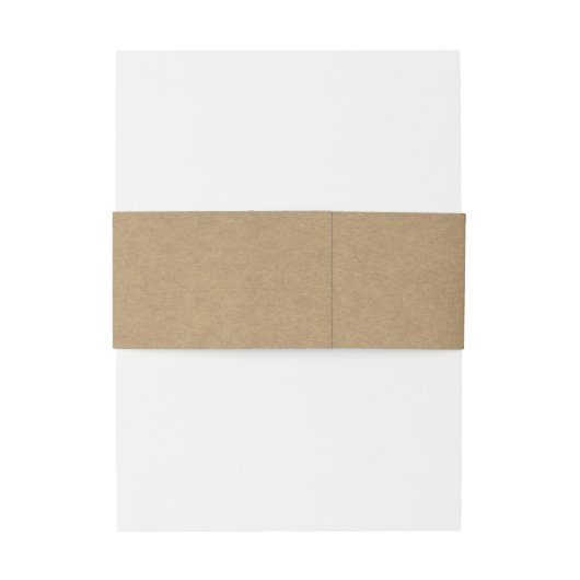 Bandeau De Faire-part Simple Faux Rustique Mariage Kraft (Dos Example)