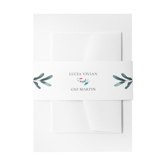 Bandeau De Faire-part Simple Feuilles d'Eucalyptus vertes (Devant example)