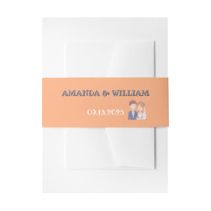 Bandeau De Faire-part Simple illustration de conjoints de type dessin an