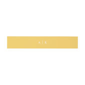 Bandeau De Faire-part Simple invitation monogramme jaune clair (Plat)