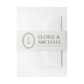Bandeau De Faire-part Simple Ivory Classic Crest Monogram Wedding (Devant example)