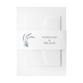 Bandeau De Faire-part Simple Lavender Wedding Invitation Belly Band (Devant example)