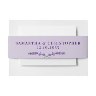 Bandeau De Faire-part Simple Mariage Aquarelle Lila Pourpre