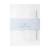 Bandeau De Faire-part Simple Mariage Bleu Clair (Devant example)
