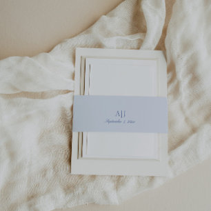 Bandeau De Faire-part Simple Mariage Bleu Clair