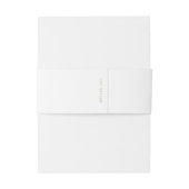 Bandeau De Faire-part Simple Mariage d'initiaux en couple blanc (Dos Example)