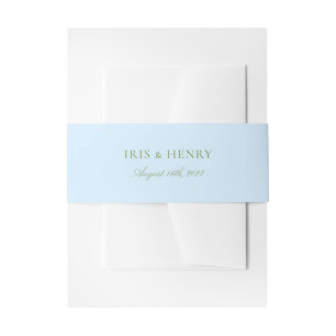 Bandeau De Faire-part Simple Mariage Minimaliste Sage & Bleu