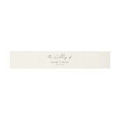 Bandeau De Faire-part Simple mariage moderne vert olive (Plat)