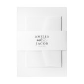 Bandeau De Faire-part Simple Mariage Noir & Blanc (Devant example)