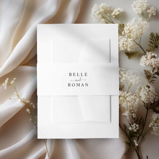 Bandeau De Faire-part Simple Mariage Noir & Blanc