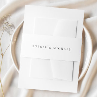 Bandeau De Faire-part Simple Mariage noir et blanc