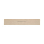 Bandeau De Faire-part Simple Mariage Rustique Brun (Plat)