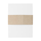 Bandeau De Faire-part Simple Mariage Rustique Brun (Dos Example)