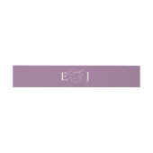 Bandeau De Faire-part Simple Mariage Uni Violet Uni (Plat)