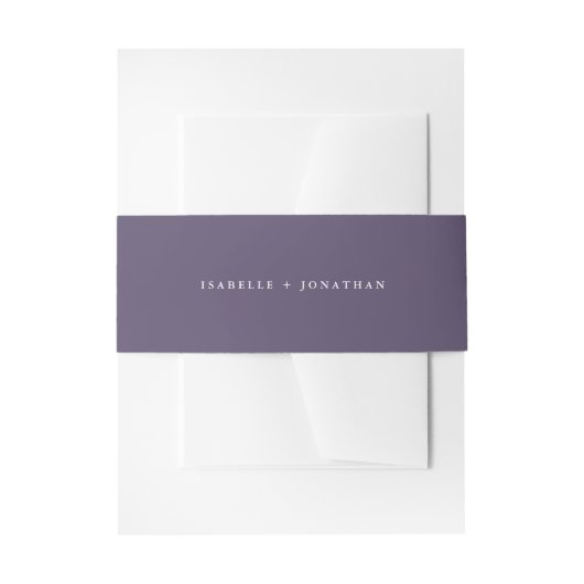 Bandeau De Faire-part Simple Mariage violet minimal (Devant example)