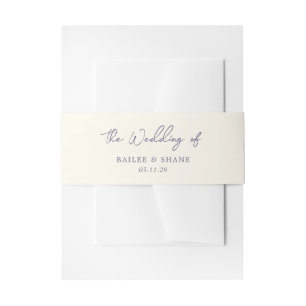 Bandeau De Faire-part Simple Mariage Violet Poussiéreux Moderne