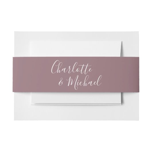 Bandeau De Faire-part Simple Mauve Signature Script (Devant Example)
