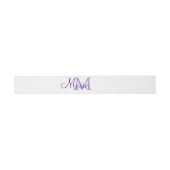 Bandeau De Faire-part simple minimal add name monogram pink red throw (Plat)