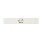 Bandeau De Faire-part Simple Minimalist Antique Ivory Monogram  (Plat)