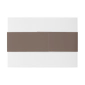 Bandeau De Faire-part Simple Minimalist Warm Mocha Brown Monogram (Dos exemple)