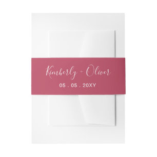 Bandeau De Faire-part Simple minimaliste moderne Mariage Magenta