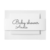 Bandeau De Faire-part simple minimum ajouter votre nom baby shower texte (Devant Example)