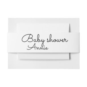 Bandeau De Faire-part simple minimum ajouter votre nom baby shower texte