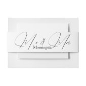 Bandeau De Faire-part Simple moderne noir & blanc (Devant Example)