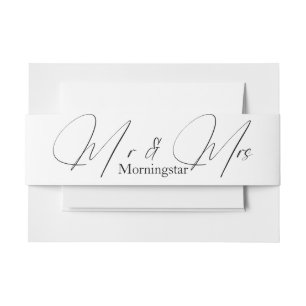 Bandeau De Faire-part Simple moderne noir & blanc