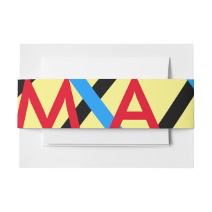 Bandeau De Faire-part Simple monogramme ajoutez votre lettre de nom homm