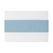 Bandeau De Faire-part Simple Monogramme Bleu de Ciel d'Hiver (Dos exemple)