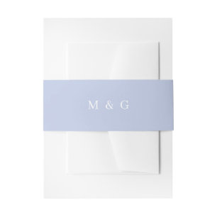 Bandeau De Faire-part Simple Monogramme Cornflower Bleu Mariage Invitati