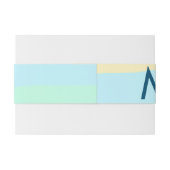 Bandeau De Faire-part simple monogramme de lettre initiale ajoutez votre (Dos exemple)