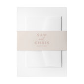 Bandeau De Faire-part Simple Monogramme de Mariage en Or Rose (Devant example)