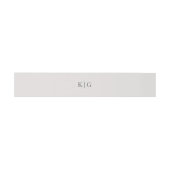 Bandeau De Faire-part Simple Monogramme de mariage gris clair (Plat)