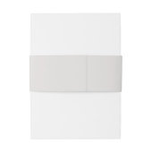 Bandeau De Faire-part Simple Monogramme de mariage gris clair (Dos Example)