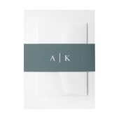 Bandeau De Faire-part Simple Monogramme Emerald Green Invitation (Devant example)