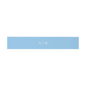 Bandeau De Faire-part Simple Monogramme Sky Blue Invitation (Plat)