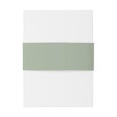 Bandeau De Faire-part Simple Monogramme Vert Feuille Clair Mariage (Dos Example)