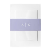 Bandeau De Faire-part Simple monogramme violet invitation bande ventre (Devant example)
