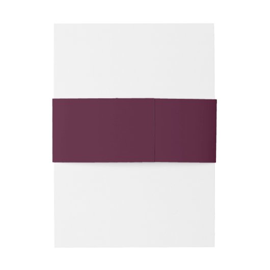 Bandeau De Faire-part Simple Plain Solid Burgundy Wedding (Dos Example)