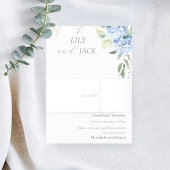 Bandeau De Faire-part Simple propre chic blanc Mariage Hydrangea