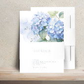Bandeau De Faire-part Simple propre chic blanc Mariage Hydrangea