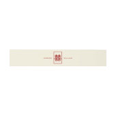 Bandeau De Faire-part Simple Rectangle double bonheur Mariage chinois (Plat)