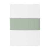 Bandeau De Faire-part Simple Sage Green Invitation Belly Band (Dos Example)