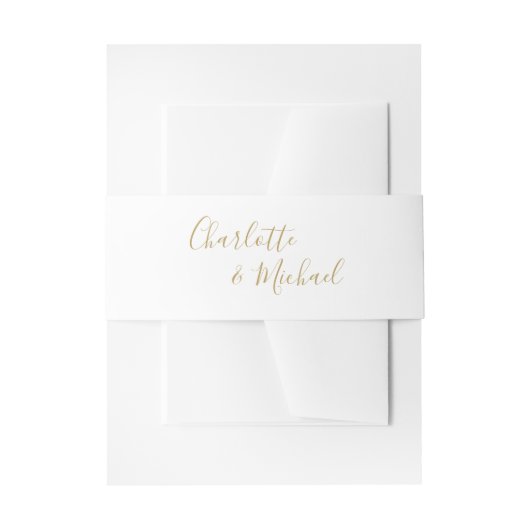 Bandeau De Faire-part Simple Signature Script Or (Devant example)