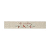 Bandeau De Faire-part Simple Winter Cardinal, personnalisez avec des nom (Plat)